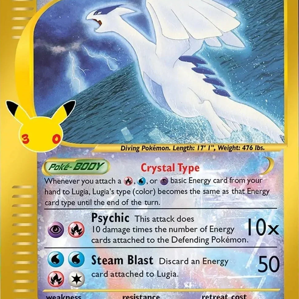 Crystal Lugia, Karpador und Dunkles Despotar aus 30th Celebration enthüllt