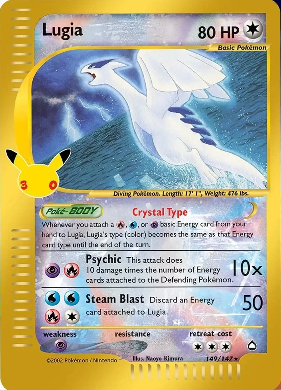 Crystal Lugia, Karpador und Dunkles Despotar aus 30th Celebration enthüllt