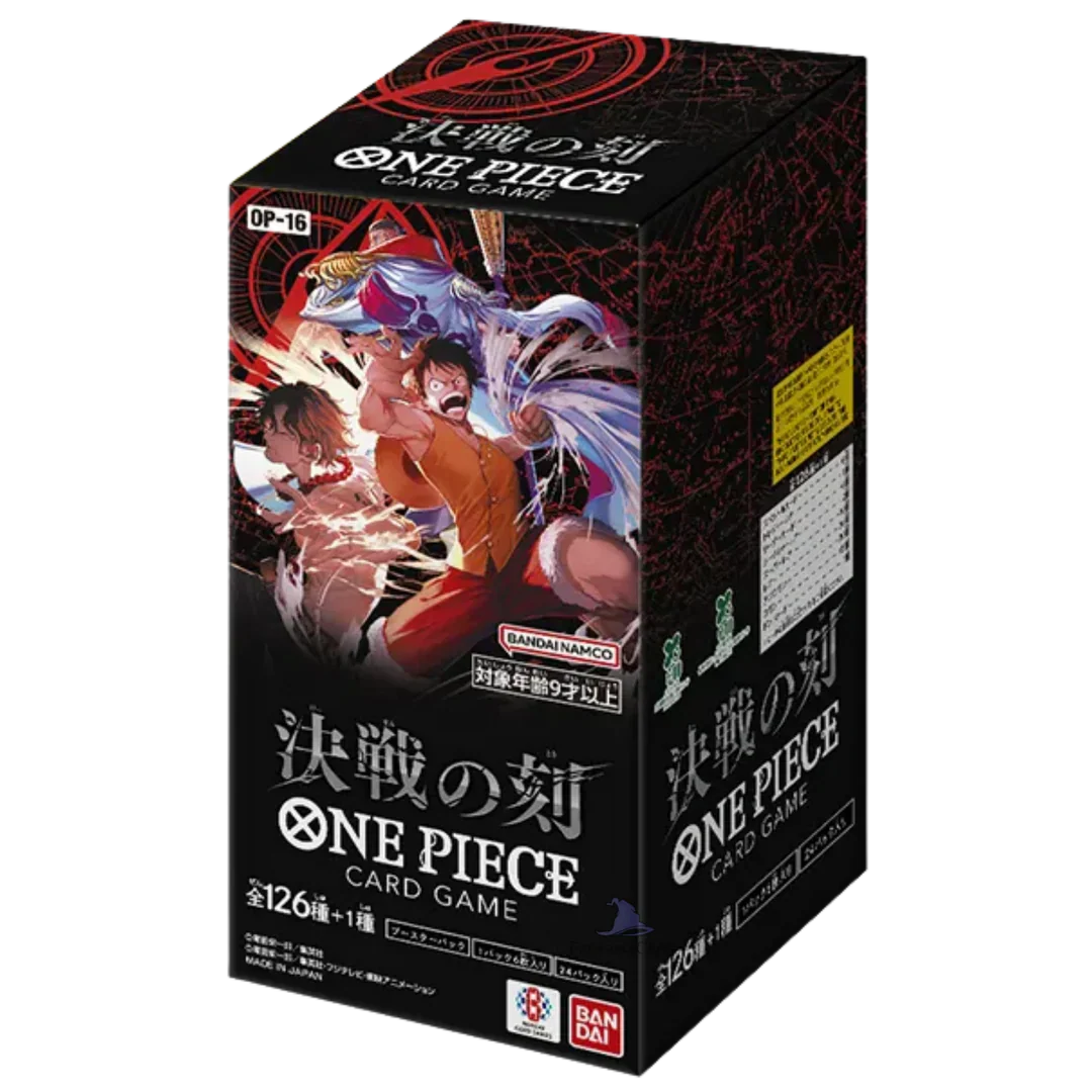 One Piece Card Game OP-16 決戦の刻 (The Time of Battle) – Japanische Booster Box mit Luffy, Akainu & Aokiji | 24 Packs | Bandai
