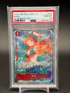 Nami OP01-016 Alternate Art PSA 10 GEM MT – OP-01 Romance Dawn 2022, Clima-Tact-Artwork, Rot, Power 2000, Counter +1000, Special, Bandai Japan, Cert #149348723, im PSA-Slab